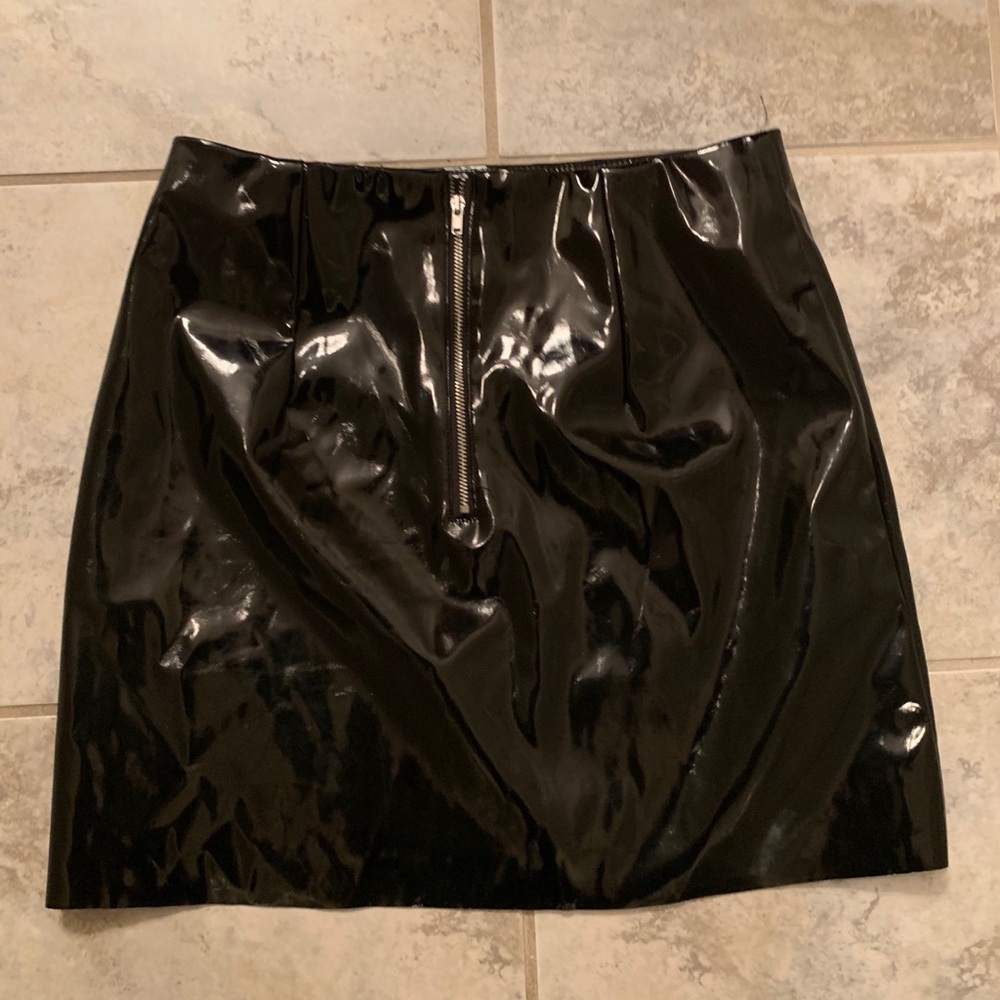 H&M pleather mini skirt